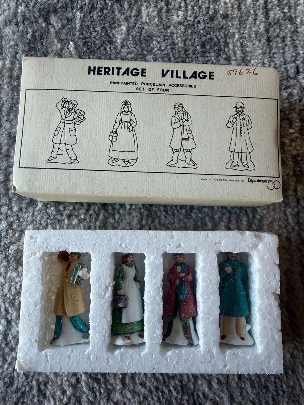 Department 56 Christmas Porcelain Figurine Set